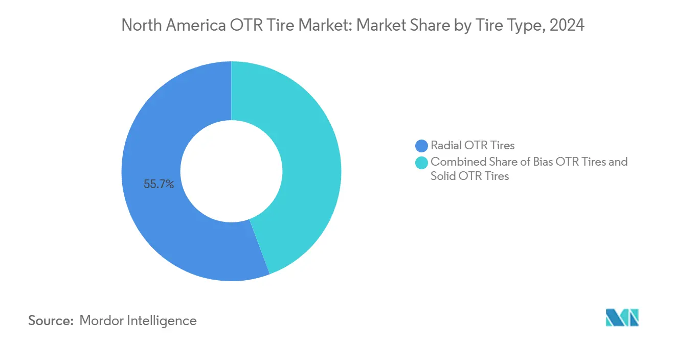 North America OTR Tire Market: Market Share by Tire Type